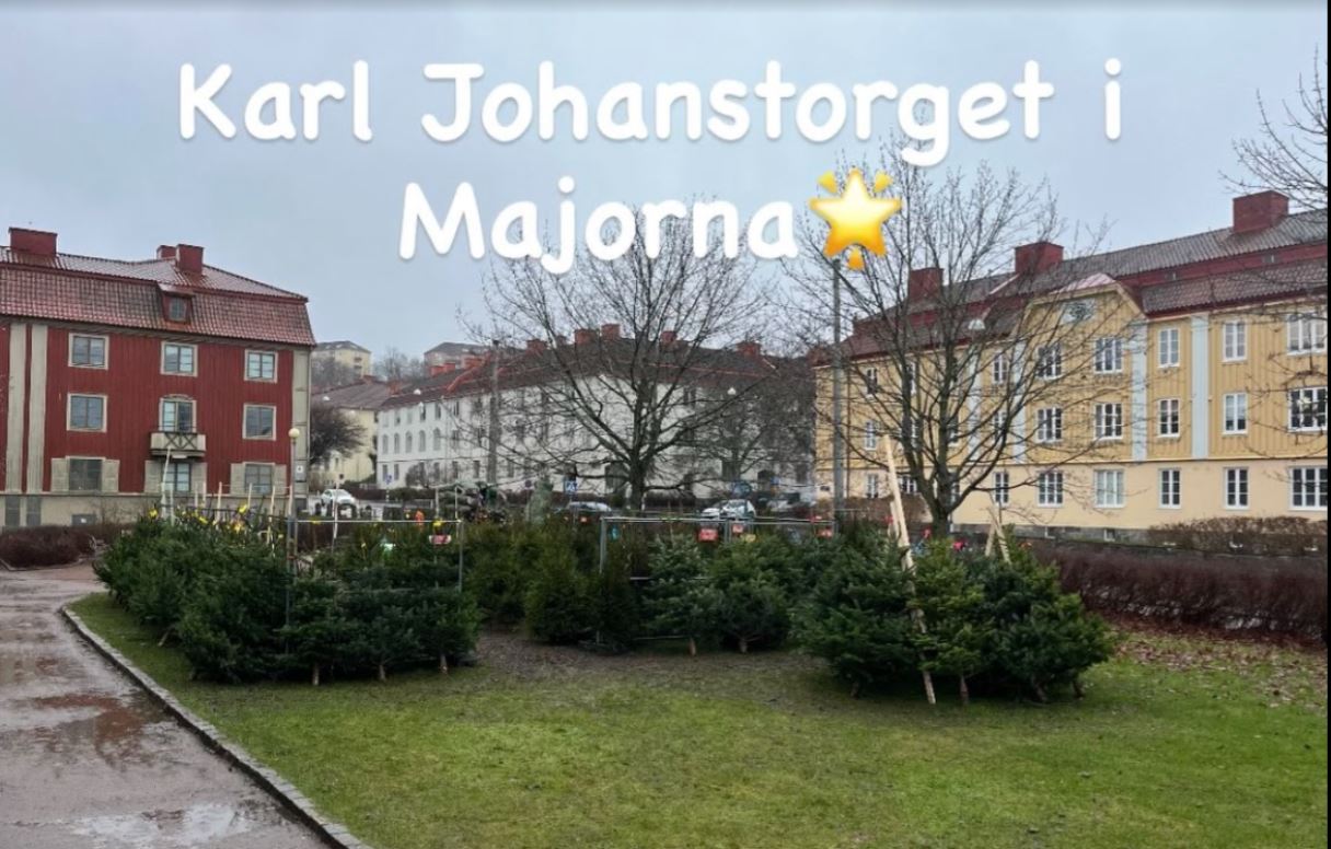 Försäljning av Julgranar i Majorna, Karl Johans Torg