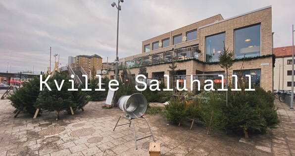 Försäljning av Julgranar vid Kville Saluhall